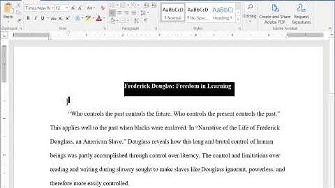 Microsoft Word Demo   Formatting a Document