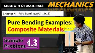 Chapter 4 (Part 8/11) | Pure Bending: Composite Materials Examples [Sample Problem 4.3]