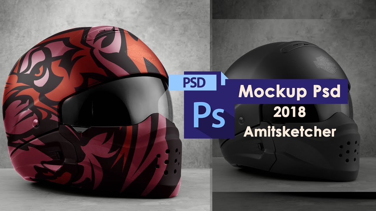 Download Realistic Helmet Mockup Photoshop Cs6 Tutorial Using Smart Object Youtube