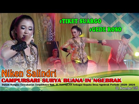 NIKEN SALINDRI TIKET SUARGO + GEDE ROSO CAMPURSARI SURYA BUANA IN NGEBRAK 30 NOVEMBER 2019