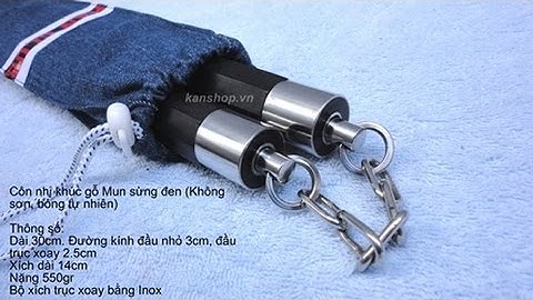 Côn nhị khúc gỗ Mun sừng (Bóng tự nhiên, không sơn) | 0937008446 | kanshop.vn