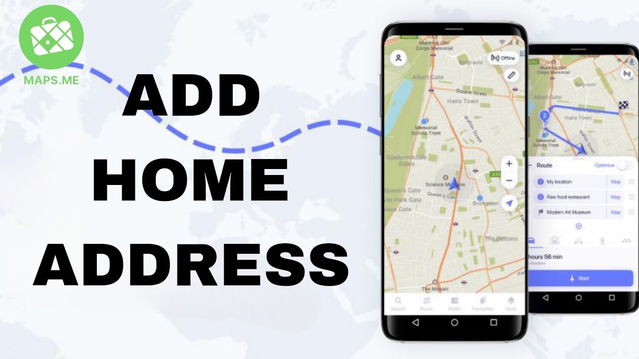 How To Add Home Address On Maps.Me App - YouTube