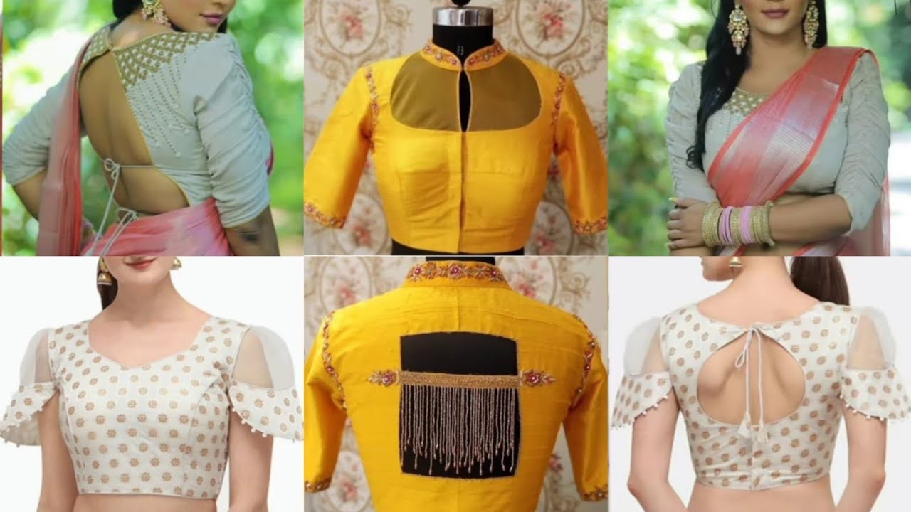 fresh blouse designs front and back neck designs sleeve design/blouse