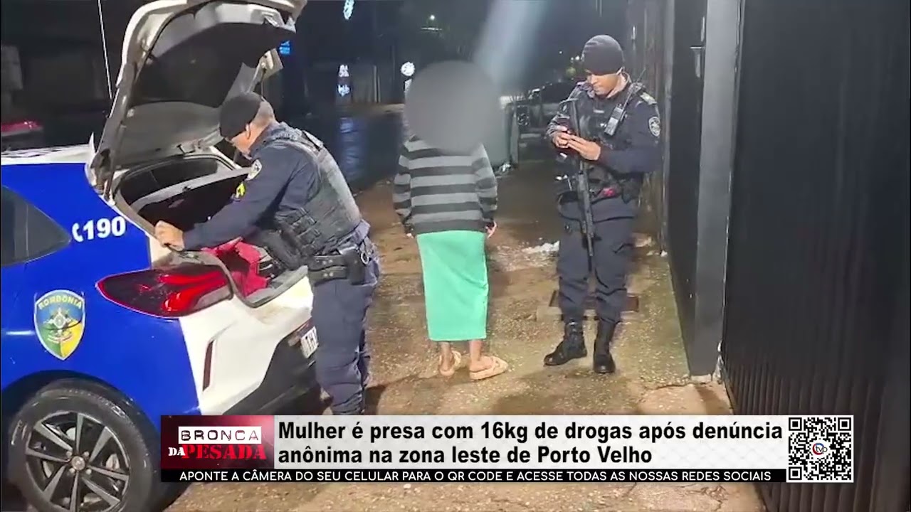 Mulher é presa com 16kg de drogas após denúncia anônima na zona leste de Porto Velho