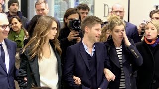 Cara Delevingne and Kate Moss inside Printemps