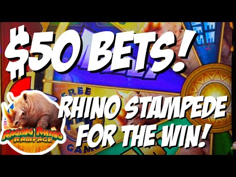 MEGA Play Raging Rhino Rampage!  ALL MAX BETS! #buythebonus