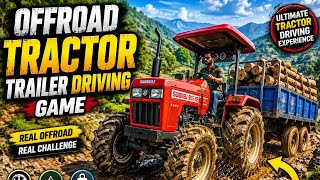 Offroad Tractor Trailer Driving Game 🚜 | Heavy Cargo Transport Mission | Real Offroad Gameplay screenshot 4