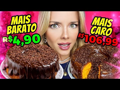 I compared the most expensive and the cheapest volcano cake on the app.