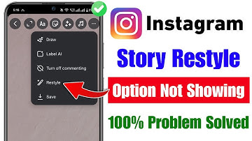 instagram story restyle option not showing problem 2025 | restyle option not showing in instagram