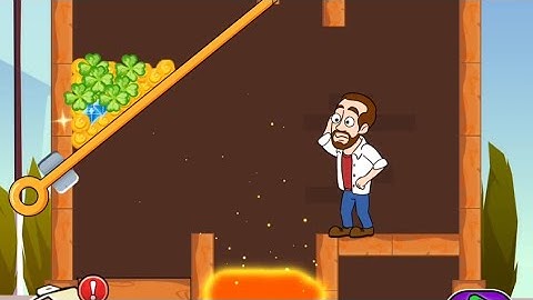 Home Pin Gameplay/ Pull Him Out Game Level Solution - Pull The Pin Gameplay