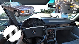 1991 Mercedes-Benz 300SE W126 manual transmission 4K POV DRIVE | High Speed ride German Autobahn