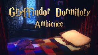 Gryffindor Ambience Hogwarts Castle Dormitory / Harry Potter Bedroom / Sleep Study ASMR