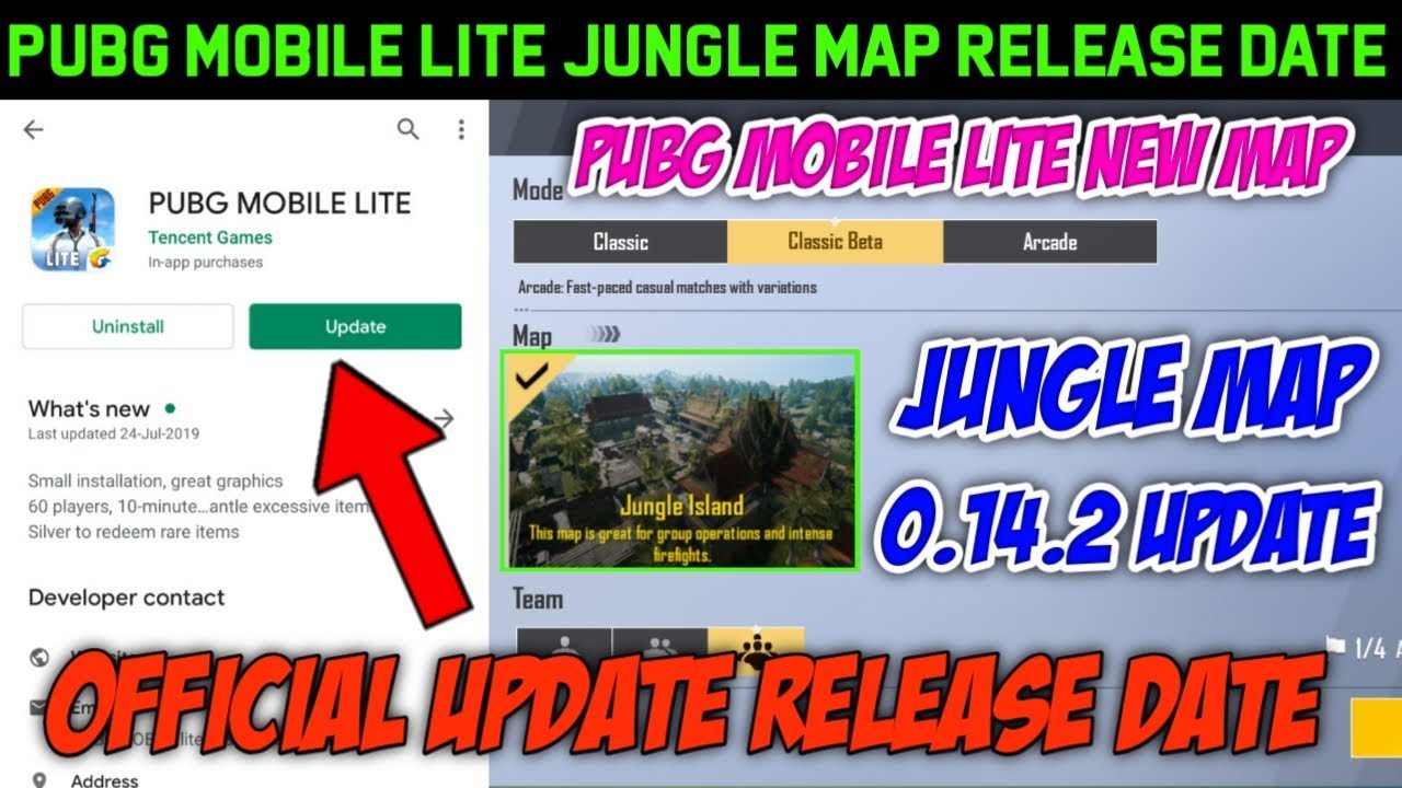 PUBG Mobile Lite - Jungle Island Map Update Release Date | 0.14.2 Update | - 