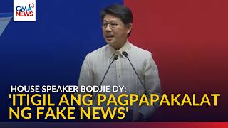 ICYMI - House Speaker Bojie Dy, may apela sa mga nagpapakalat ng fake news ukol sa Kamara | GMA News