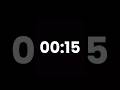 15 Second Timer ⏱️ with Ticking Sound | Quick 15 Sec Countdown
