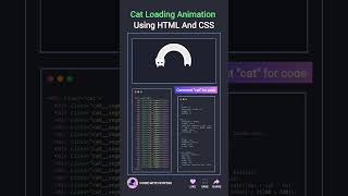 💀 Cat Loading Animation 😺 Using HTML And CSS #js #htmlcss #programming #animation #linux