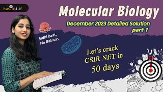 Molecular Biology Dec 2023 Morning Shift Detailed Solution in One Video 🔥I  🚀 Must Watch