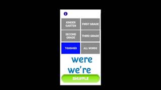 SightWords Flash reading training demo (FREE app from Google Play Store) screenshot 5