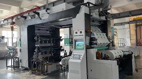 6 colors stack type flexo printing machine with nice printing, client is satisfied with our machine