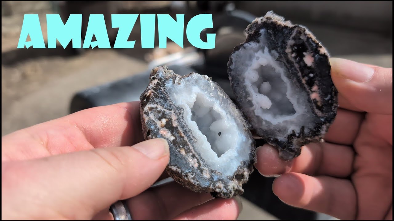 Cutting Open Six Trancas Geodes #lapidary #geode - YouTube