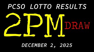 2pm Lotto Result Today December 2, 2025 Swertres Ez2 PCSO