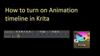 How to turn on Animation timeline in Krita