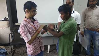 Deafblind Communicating Through Tactile Sign Language