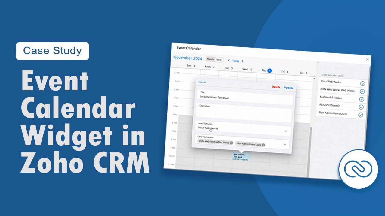 How Zoho CRM’s Event Calendar Widget Transformed Scheduling in the Water Industry 🚀