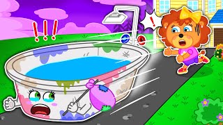 Bathtub, Please Come Back to Me! Learns Good Habits for Kids | Lion Family | Cartoon for Kids