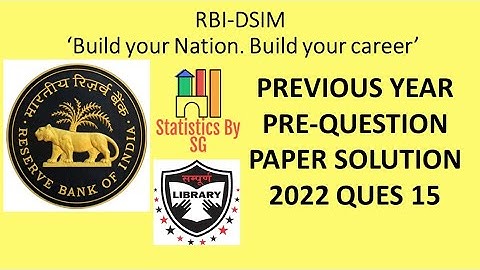 RBI DSIM PRE PAPER 2022 QUES 15