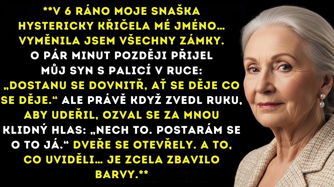 Seděla jsem v křesle, bosá, s hodinami mého mrtvého manžela Roberta na stěně ukazujícími 6:07 ráno, když se moje vchodové dveře začaly třást. „Margareto, otevři ty zatracené dveře!“ ječela moje...