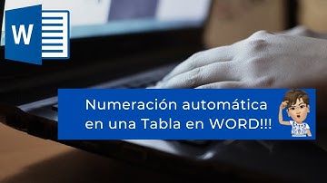 WORD | Numeración automática en una tabla