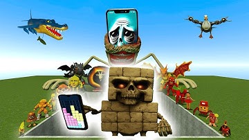 AI Brainrot Memes vs Anpali Babel Skeleton Bosses in Giant Pit – Gmod Chaos