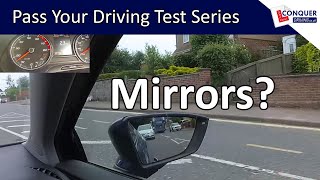Mirror checks for the UK driving test and safe driving