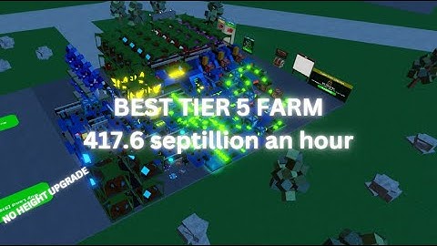 (UPDATED) Best tier 5 farm - 417.6 Septillion an hour | Roblox Factory simulator