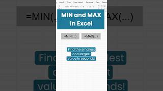 MIN and MAX in Excel – Find the Smallest and Largest Values Fast