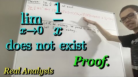 Prove the limit of 1/x as x approaches 0 does not exist (ILIEKMATHPHYSICS)