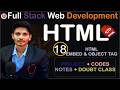 Full Stack Web Development || Day 18 || Embed Tag &amp; object Tag