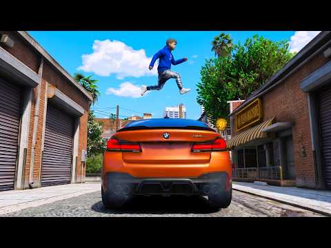 PARKOUR! SCHOOLBOY JUMPS ON GARAGES - FATHER AND SON IN GTA 5 ⚡GARVIN