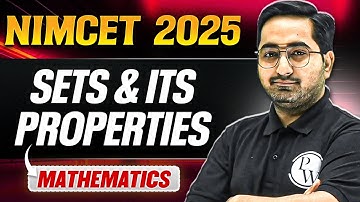 Set Theory for NIMCET 2025 | CUET PG 2026 Maths | Sets & Their Properties Explained | PW