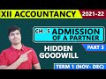 Hidden Goodwill | Admission of a Partner Part 3. 12th Accounts Term 1. All Important MCQ