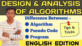 Difference between Algorithm, Pseudo Code and Program |Deep Explanation with Examples |Hindi Edition