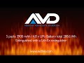 Using an avd fire extinguisher on a lithium ion battery pack