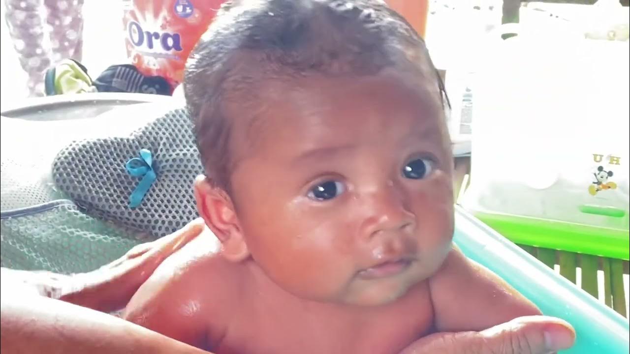How to bathe baby at afternoon YouTube