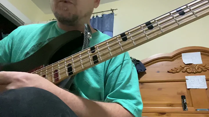 Tuning the bass in 5ths and playing a familiar bass pattern.