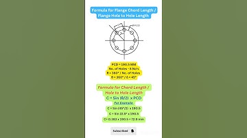 Flange Chord Length Formula| Flange Hole to Hole Length Formula #shorts #short #pipefitting