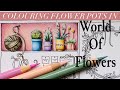 Coloriage dans le monde des fleurs  johanna basford  polychromos coloriage adulte couleur le long