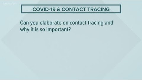 The basics of contact tracing and why it