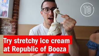 Try stretchy ice Cream at Republic of Booza