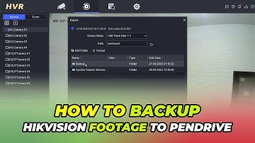 Hikvision DVR Backup To Pendrive | Hikvision Backup To USB
